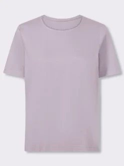 Kurzarmshirt mit Zierperlen