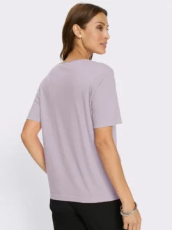 Kurzarmshirt mit Zierperlen
