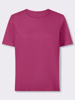 Kurzarmshirt mit Zierperlen