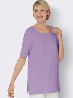 Kurzarmshirt mit Zierplättchen