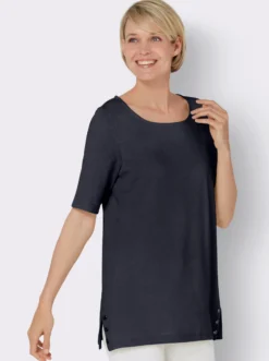Kurzarmshirt mit Zierplättchen