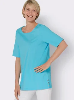 Kurzarmshirt mit Zierplättchen