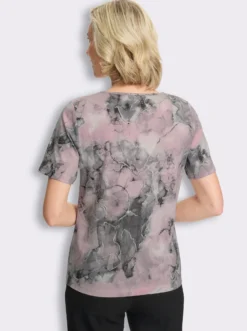 Kurzarmshirt mit Zierspange
