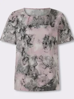 Kurzarmshirt mit Zierspange