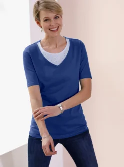 Kurzarmshirt mit Ziersteinchen