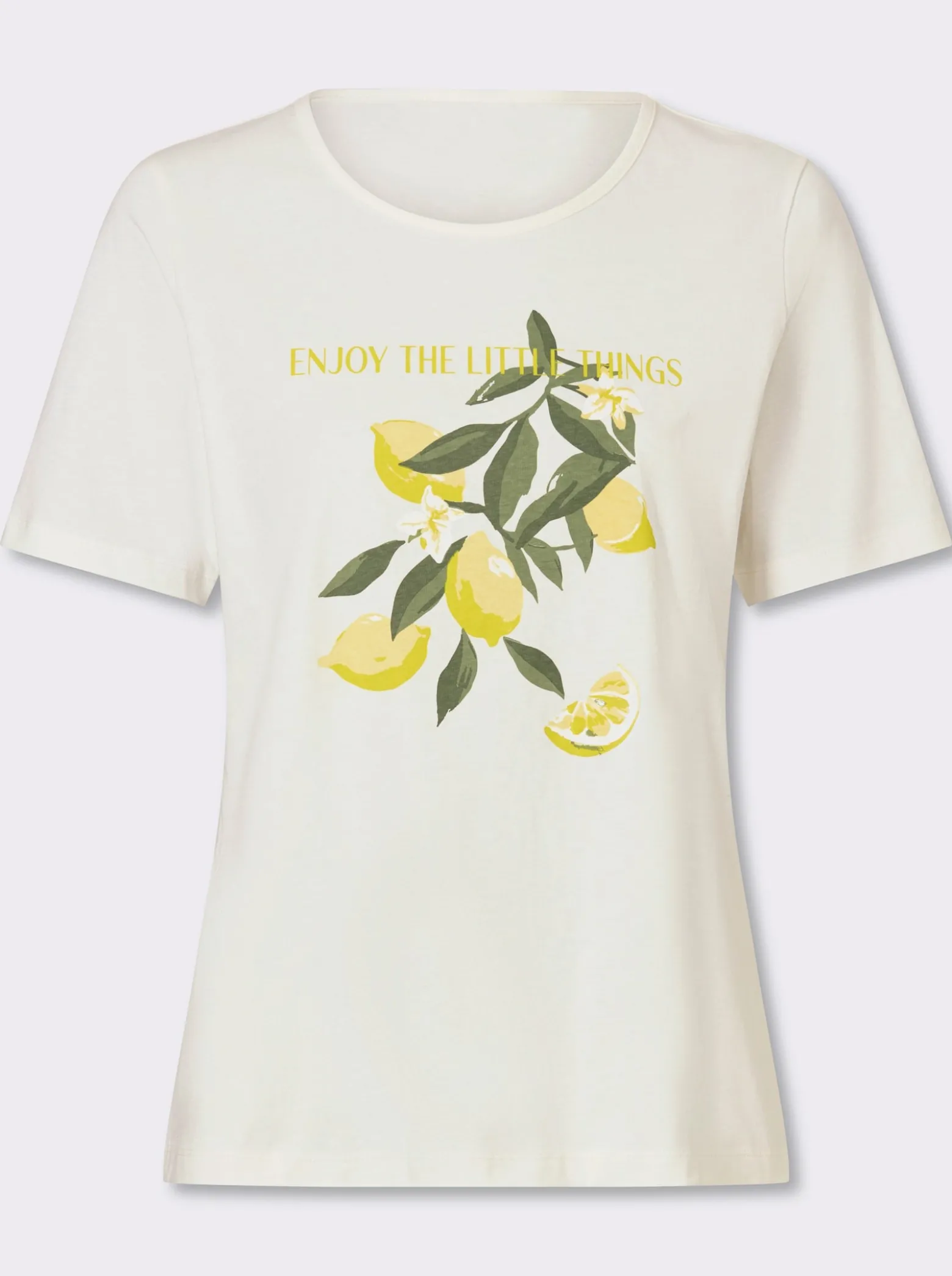 Kurzarmshirt mit Zitronen-Motiv