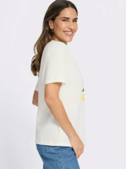 Kurzarmshirt mit Zitronen-Motiv