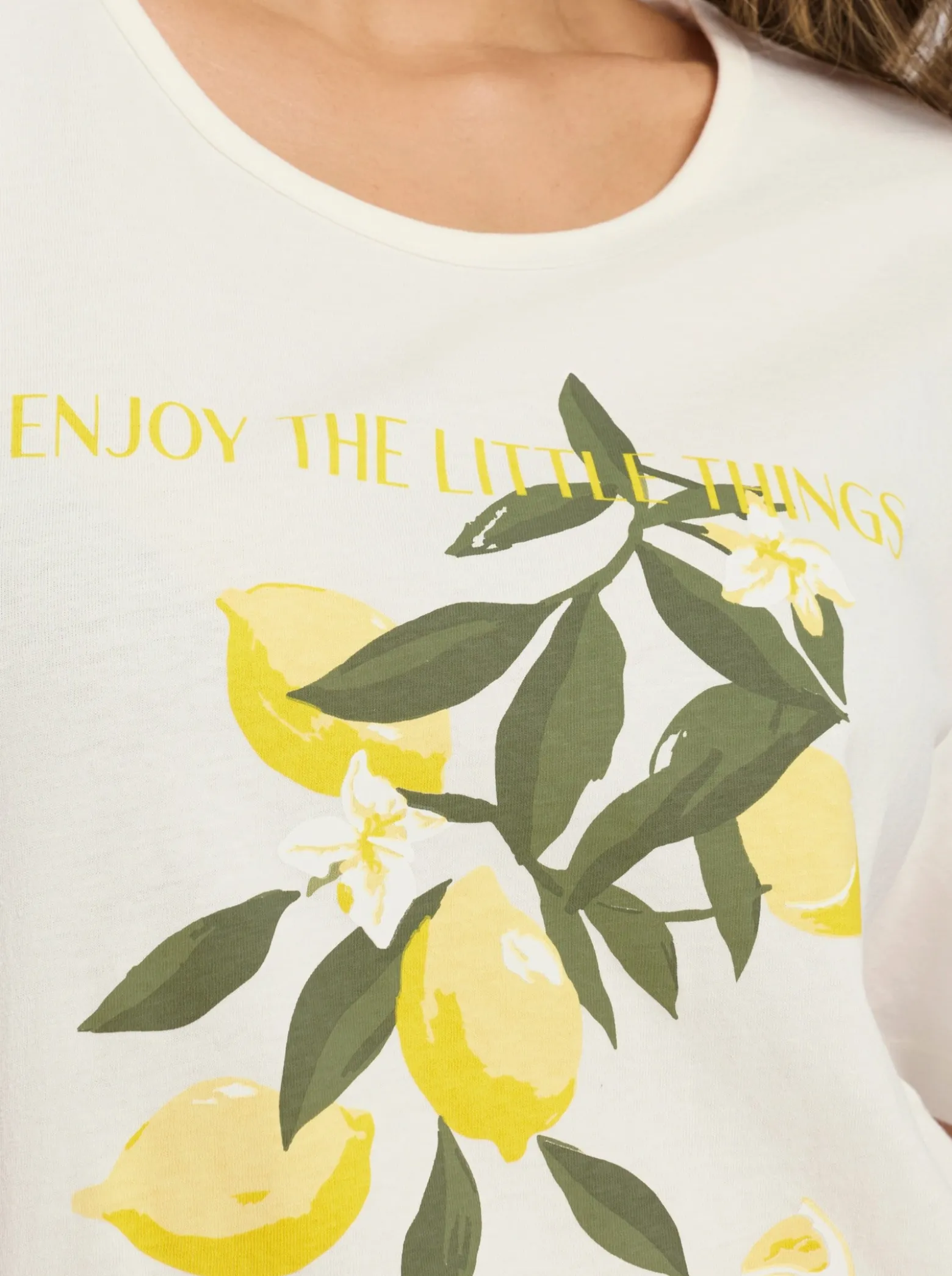 Kurzarmshirt mit Zitronen-Motiv