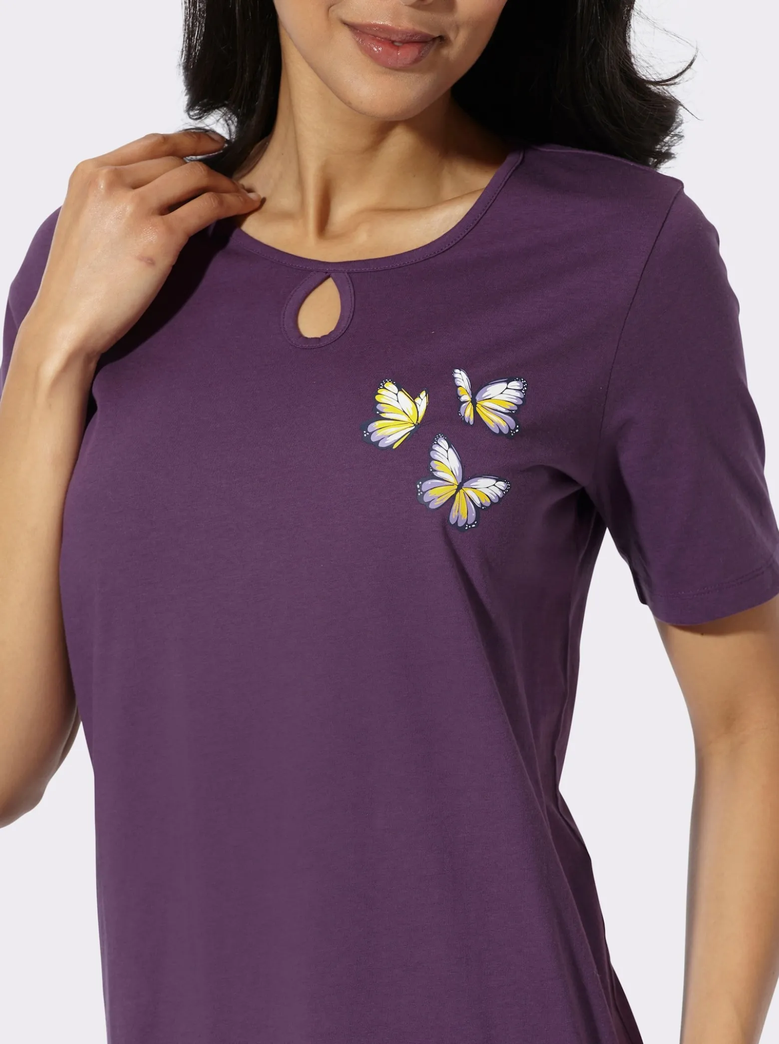 Kurzarm-Sleepshirt mit platziertem Druck