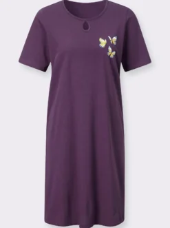 Kurzarm-Sleepshirt mit platziertem Druck