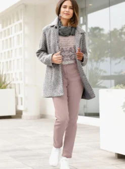Kurzmantel in Bouclé-Optik