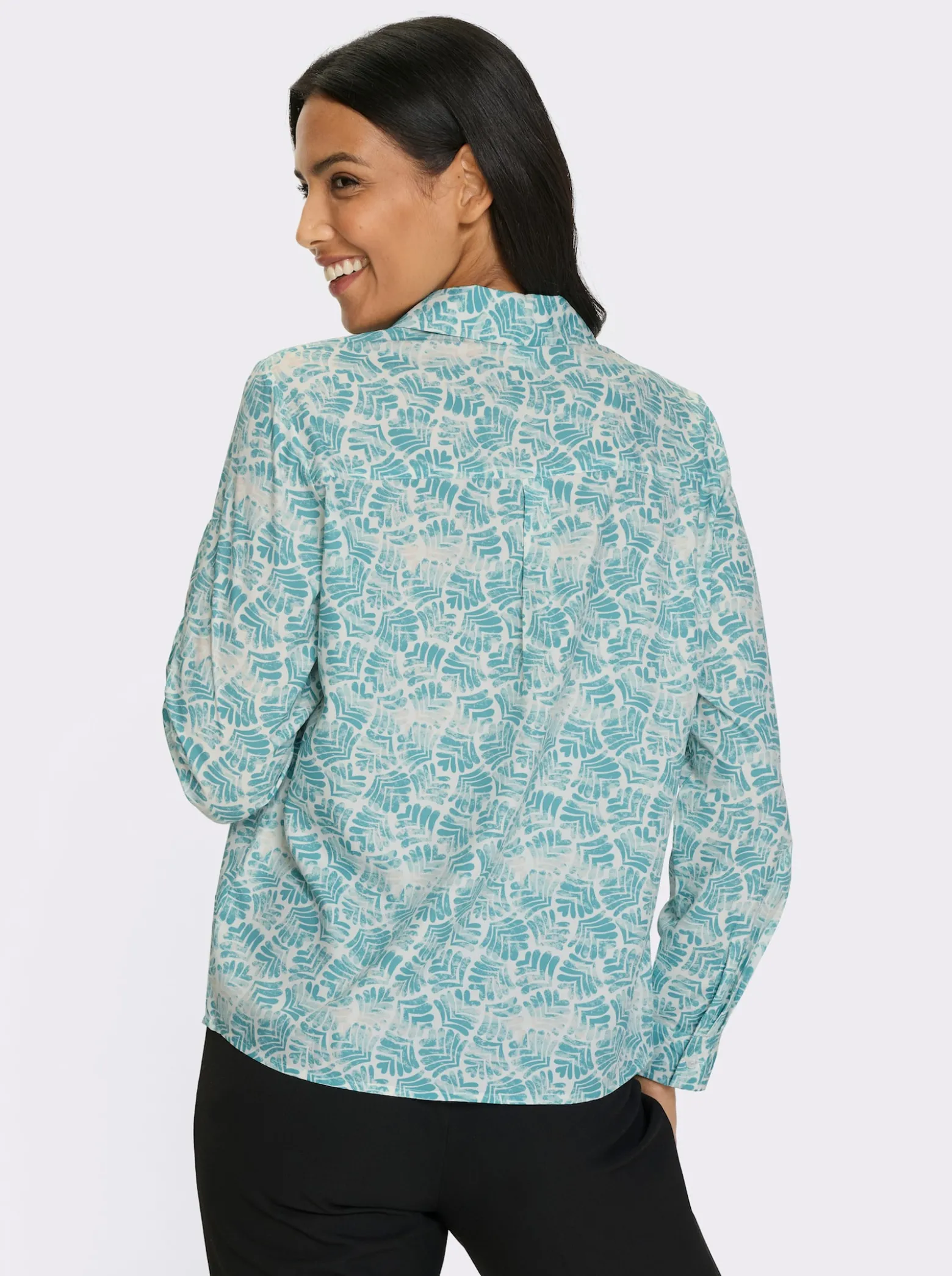 Langarm-Bluse in Schlupfform