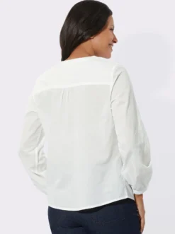 Langarmbluse mit Spitzendetails