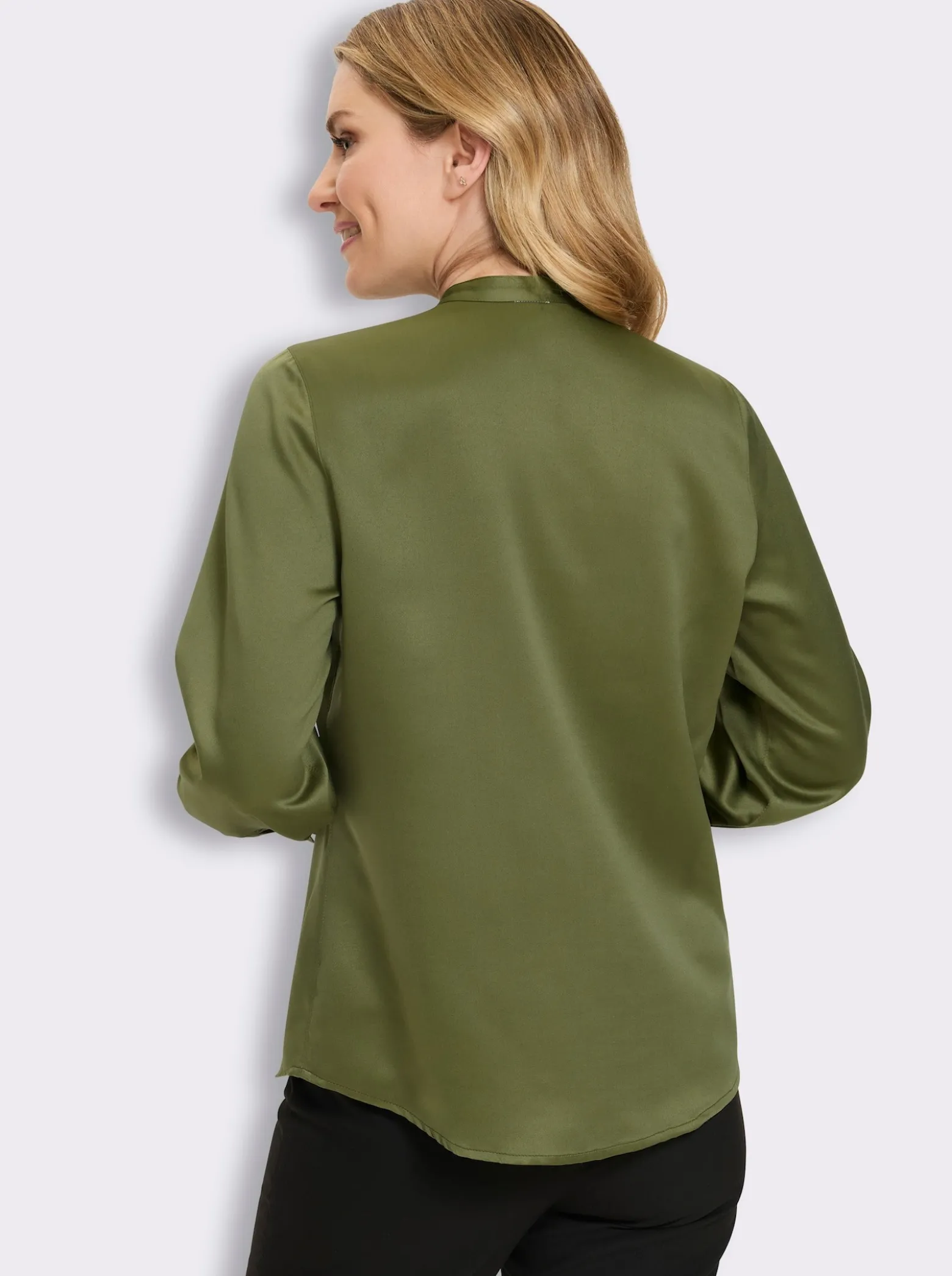 Langarm-Bluse mit Volant