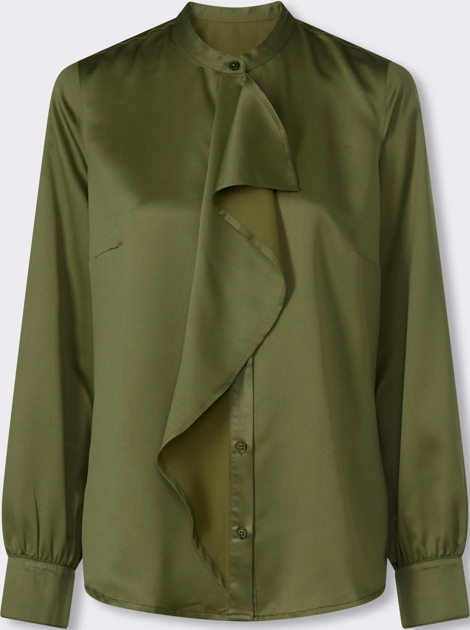 Langarm-Bluse mit Volant