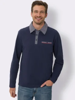 Langarm-Poloshirt