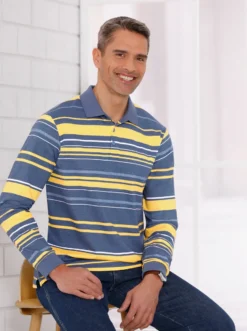 Langarm-Poloshirt