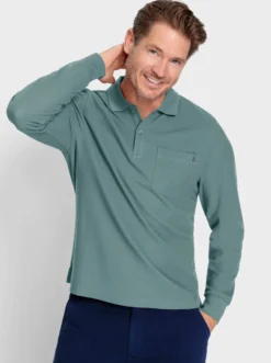 Langarm-Poloshirt