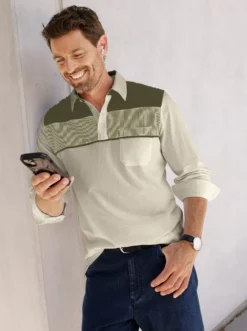 Langarm-Poloshirt