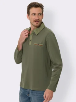 Langarm-Poloshirt