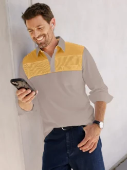 Langarm-Poloshirt