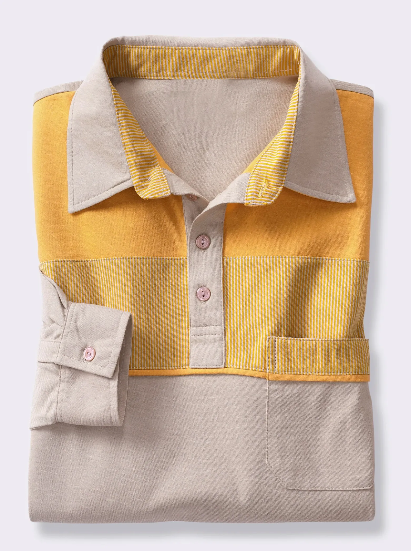 Langarm-Poloshirt