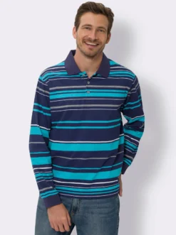 Langarm-Poloshirt