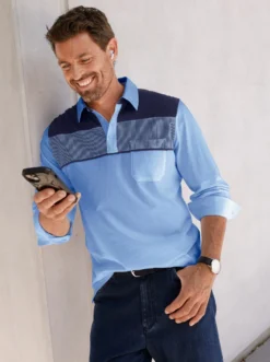 Langarm-Poloshirt