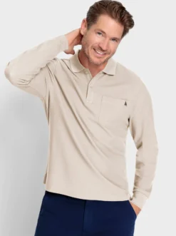 Langarm-Poloshirt