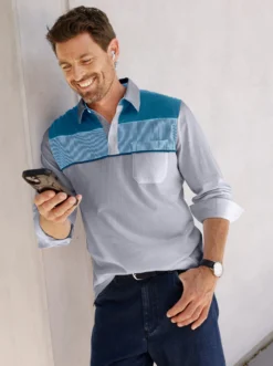 Langarm-Poloshirt