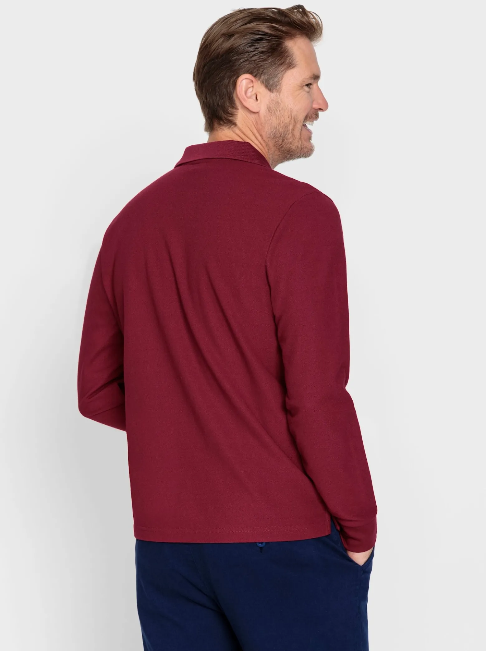 Langarm-Poloshirt