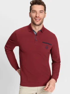 Langarm-Poloshirt in Pikee-Qualität