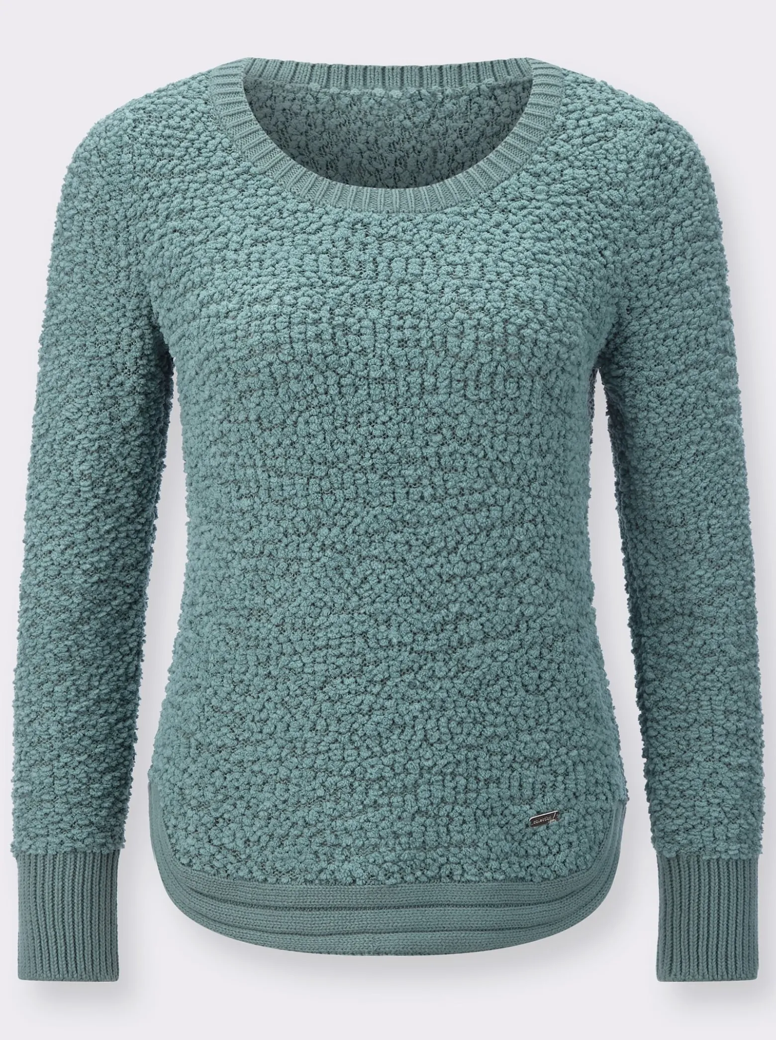 Langarm-Pullover aus Flausch-Effektgarn