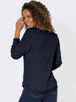 Langarm-Pullover aus Flausch-Effektgarn
