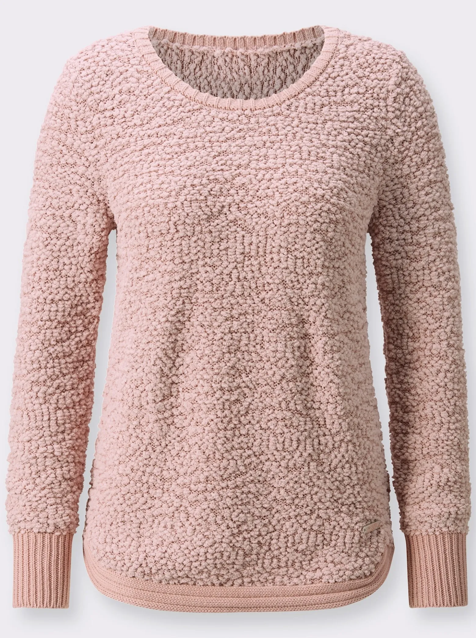 Langarm-Pullover aus Flausch-Effektgarn