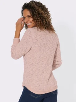 Langarm-Pullover aus Flausch-Effektgarn