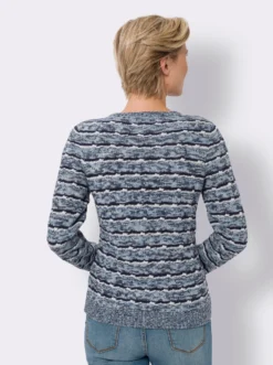 Langarm-Pullover aus Melange-Garn