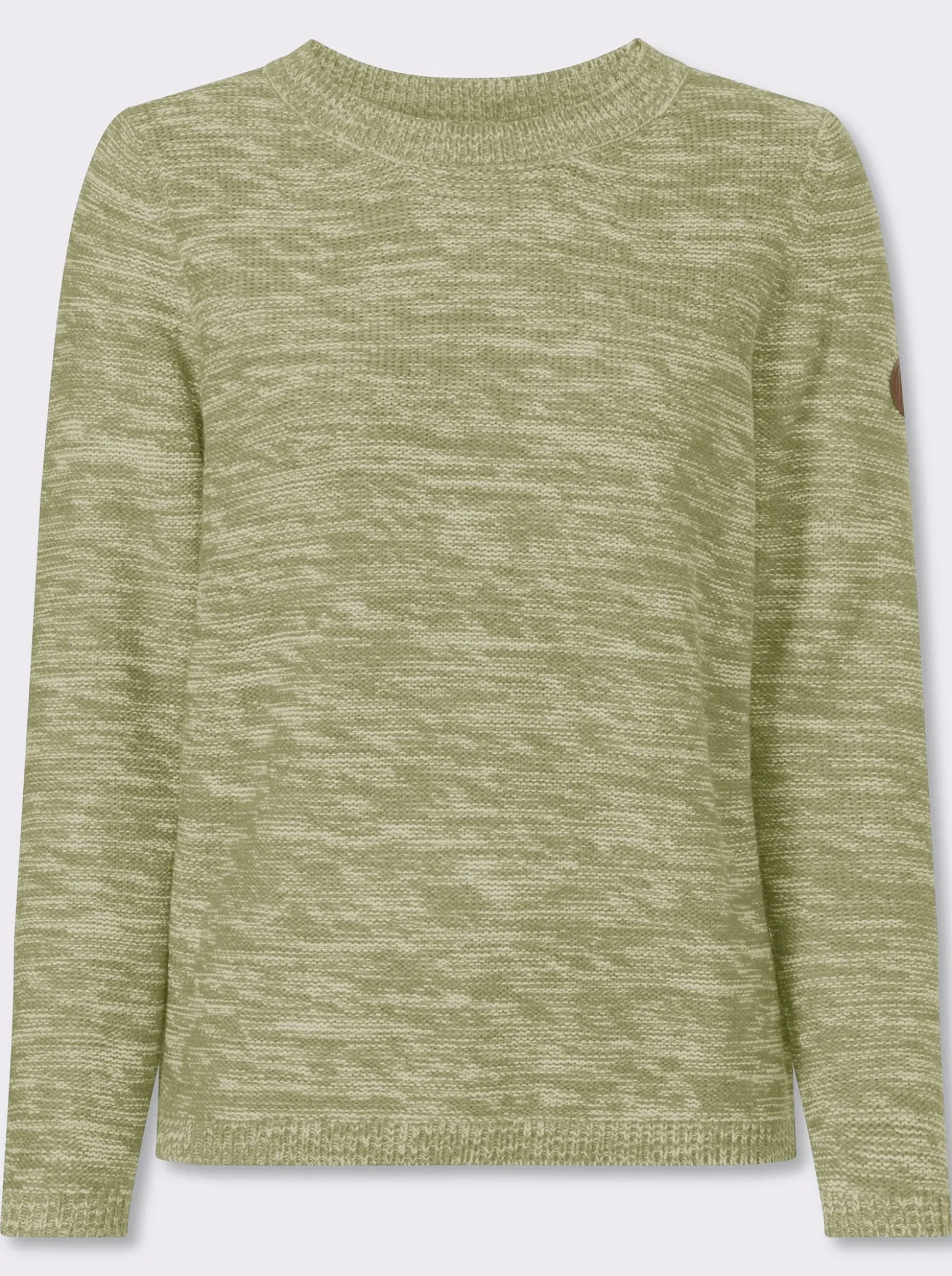 Langarm-Pullover aus Melange-Strick