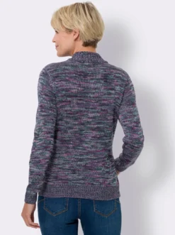 Langarm-Pullover aus Melange-Strick