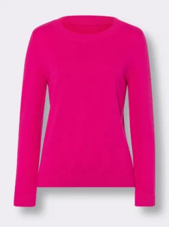 Langarm-Pullover aus reiner Baumwolle