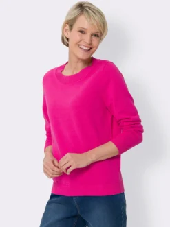 Langarm-Pullover aus reiner Baumwolle