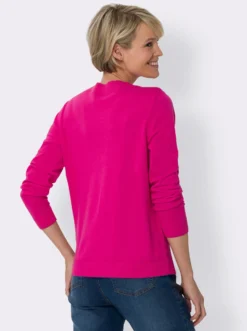 Langarm-Pullover aus reiner Baumwolle