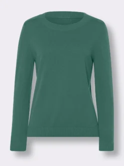 Langarm-Pullover aus reiner Baumwolle
