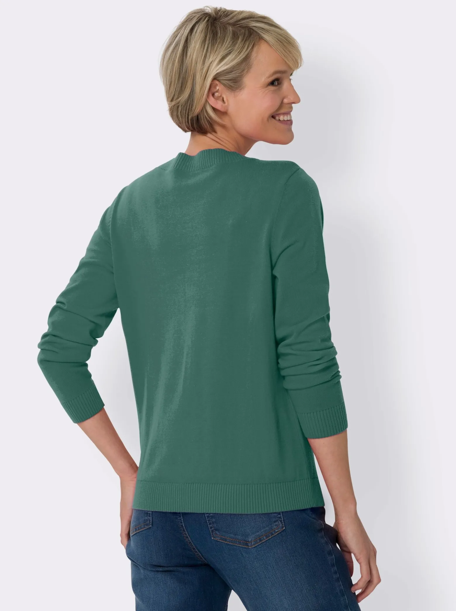 Langarm-Pullover aus reiner Baumwolle