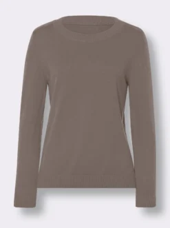 Langarm-Pullover aus reiner Baumwolle