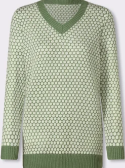 Langarm-Pullover im attraktiven Strickmuster
