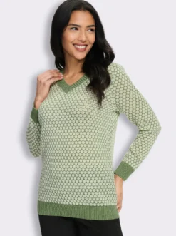 Langarm-Pullover im attraktiven Strickmuster