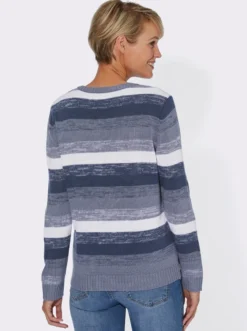 Langarm-Pullover im Streifen-Dessin