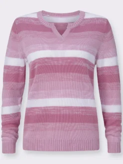Langarm-Pullover im Streifen-Dessin