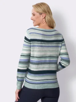 Langarm-Pullover im Streifen-Dessin